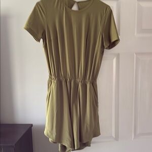 Olive/Grassy Green Short Sleeve Romper